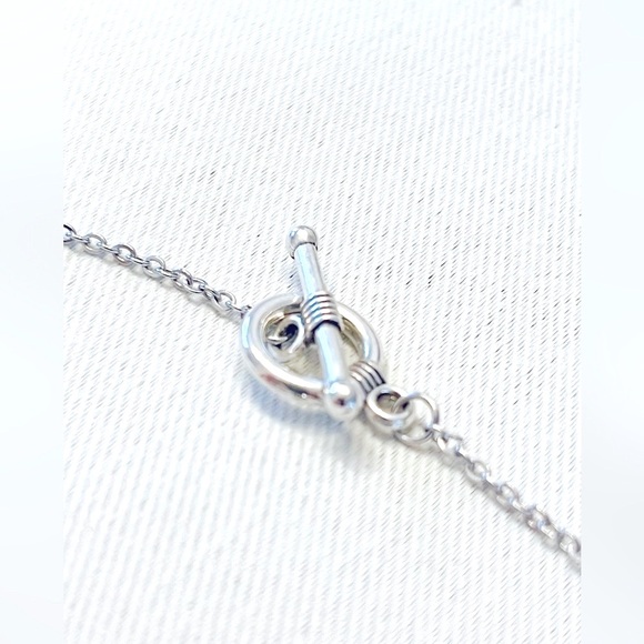 Smoky Quartz Silver Toned Necklace with Gift Box. Chain length - 17 inches. - Picture 4 of 9